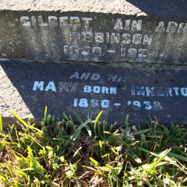 ROBINSON Gilbert Mainwaring 18?8-192? :: INKERTON Mary 1880-1938