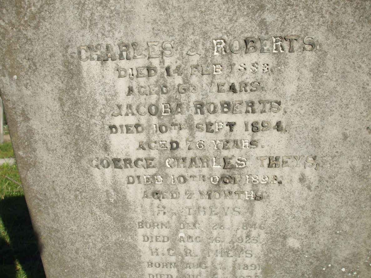 ROBERTS Charles J. -1893 :: ROBERTS Jacoba -1894