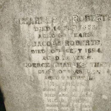 ROBERTS Charles J. -1893 :: ROBERTS Jacoba -1894