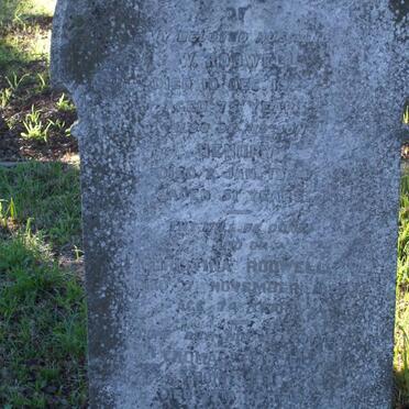 RODWELL J.W. -1923 :: RODWELL Hendry -1924 :: RODWELL Christina -1925 :: RODWELL Thomas 1878 -1927