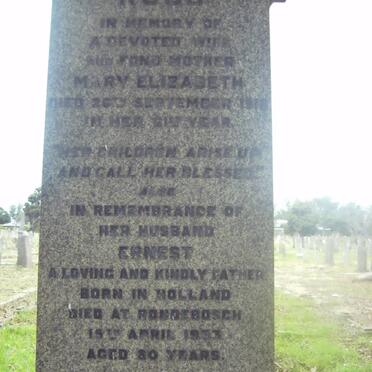 ROOD Ernest -1933 &amp; Mary Elizabeth - 1918