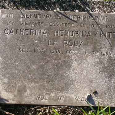 ROUX Catherina Hendrina, le 1900-1966