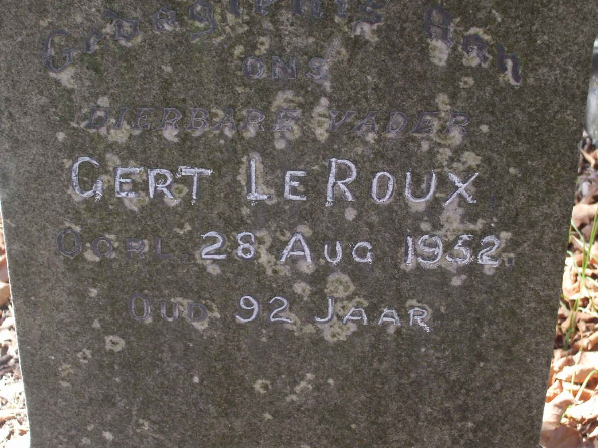 ROUX Gert, le -1952