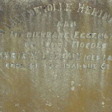 ROUX Maria M., le nee LA COCK -1941