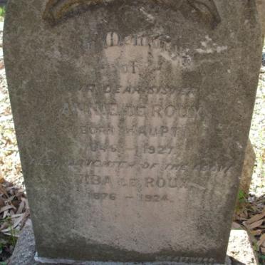 ROUX Annie, le nee HAUPT 1846-1927, LE ROUX Tiba 1876-1924