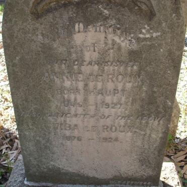 ROUX Annie, le nee HAUPT 1846-1927, LE ROUX Tiba 1876-1924