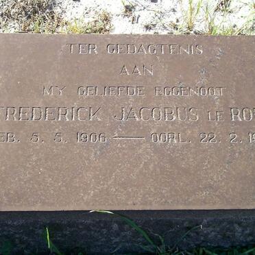 ROUX Frederick Jacobus, le 1906-1968