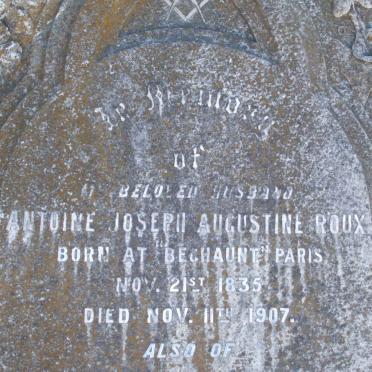 ROUX Antoine Joseph Augustine 1835-1907 :: ROUX Harriett -1911