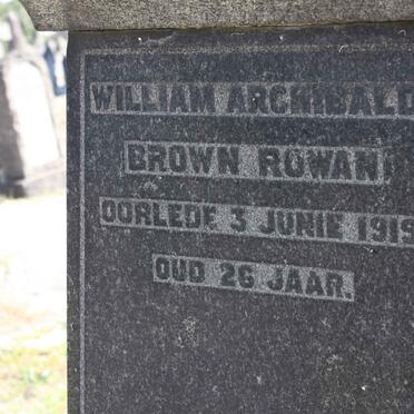 ROWAN William Archibald Brown -1919