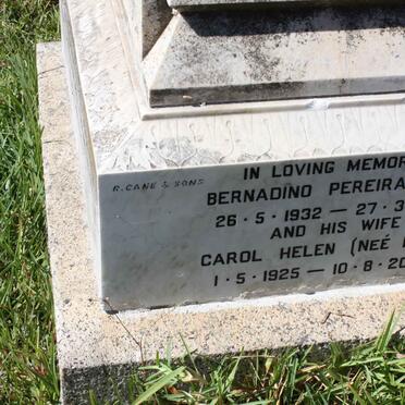 SILVA Bernadino Pereira, Da 1932-1999 &amp; Carol Helen ROSE 1925-2007