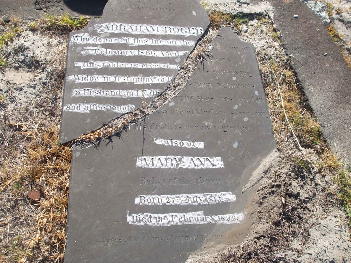 ROGER Abraham -1866 :: ROGER Mary Ann 1815-1892