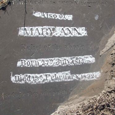 ROGER Mary Ann 1815-1892