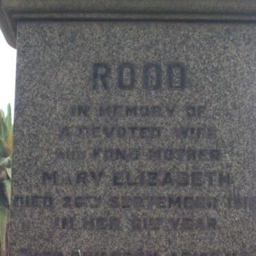 ROOD Ernest -1933 &amp; Mary Elizabeth -1916