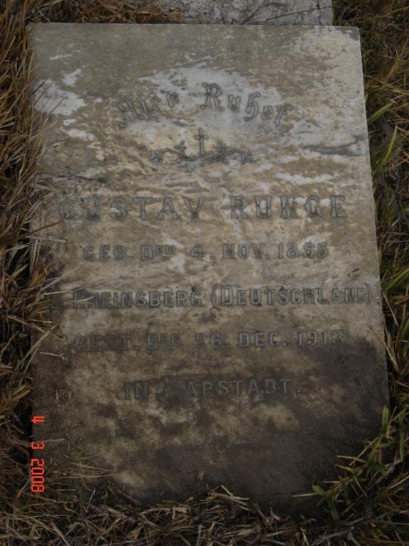 RUNGE Gustav 1855-1913