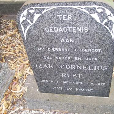 RUST Izak Cornelius 1910-1973