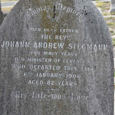 STEGMANN Johann Andrew -1908