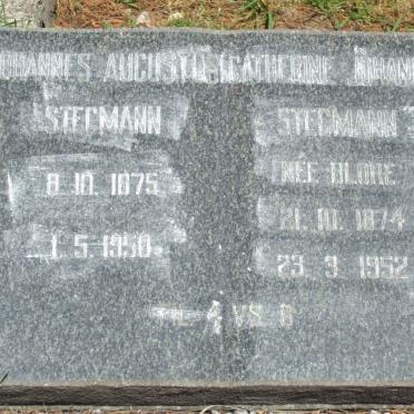 STEGMANN Johannes Augustus 1875-1950 &amp; Catherine Johanna BLORE 1874-1952