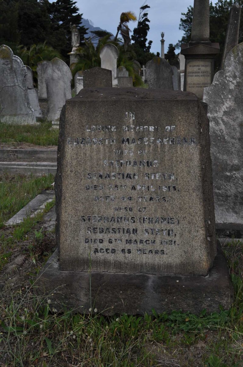 STEYN Stephanus Sebastian -1931 &amp; Elizabeth MacGEOGHEGAN -1919