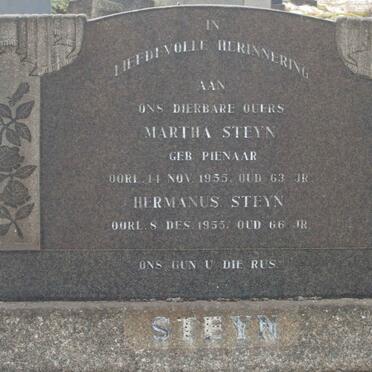 STEYN Hermanus -1955 &amp; Martha PIENAAR -1955
