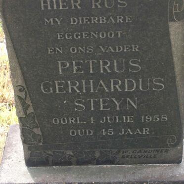 STEYN Petrus Gerhardus -1958