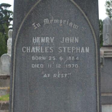 STEPHAN Henry John Charles 1884-1970