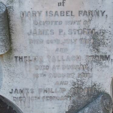 STORM James Philip -1929 &amp; Mary Isabel Fanny -1920 :: STORM Thelma Tallach -1916