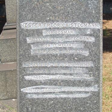 STEGMANN Albertus 1821-1909 &amp; Maria Hester Fredrica BOSMAN 1831-1899 :: STEGMANN Anna Maria 1844-1939
