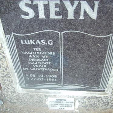 STEYN Lukas G. 1908-1991 :: STEYN Johannes Lukas 1970-1997