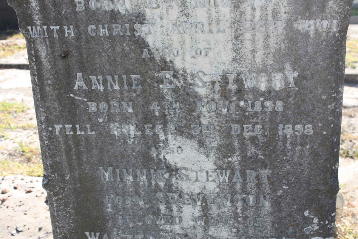 STEWART Annie E. 1898-1898