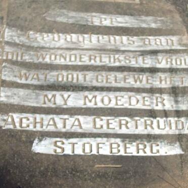 STOFBERG Aghata Gertruida