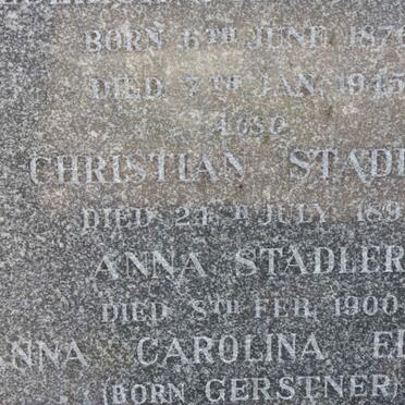 STADLER Christian -1899 :: STADLER Anna -1900 