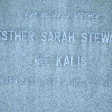 STEWART Esther Sarah nee KALIS 1883-1919