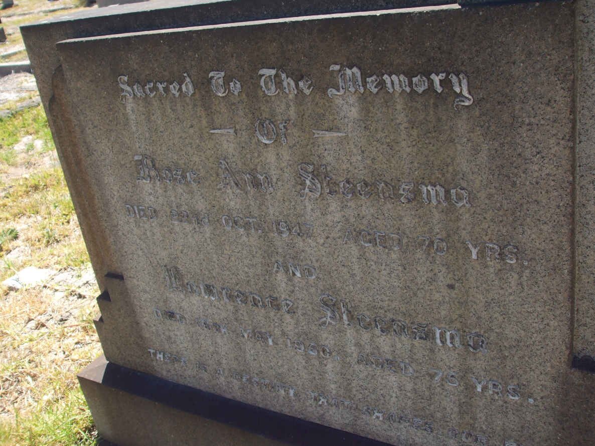 STEENSMA Lawrence -1950 &amp; Rose Ann -1947