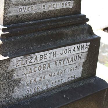 STEGMANN Johannes Augustus 1819-1894 :: VAN NIEKERK Engela Johanna 1821-1862 :: KRYNAUW Elizabeth Johanna Jacoba 1819-1894 