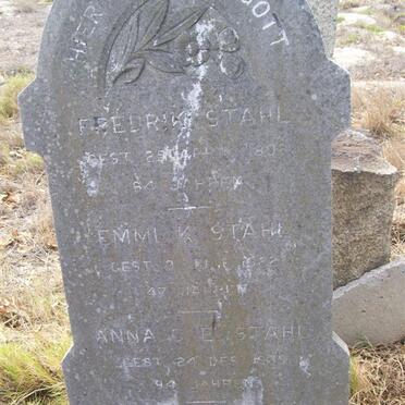 STAHL Frederik -1898 :: STAHL Emmi K. -1922 :: STAHL Anna J.E. -1939