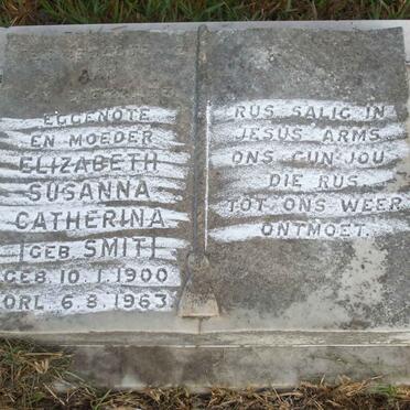 STEENKAMP Elizabeth Susanna Catherina nee SMIT 1900-1963