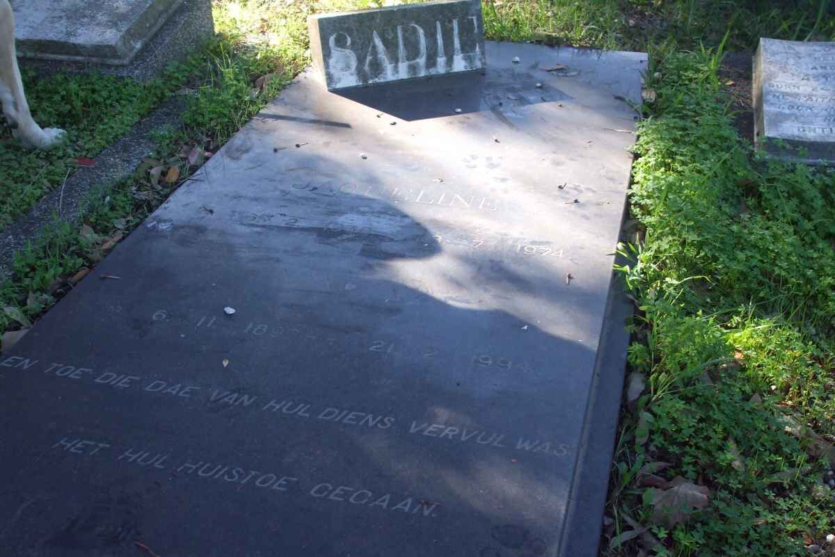 SADIE Jacqueline 1930-1974 :: SADIE Matty 1897-1994