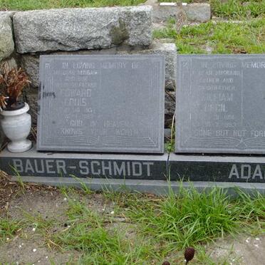 SCHMIDT Edward Louis, BAUER 193?-1993 :: ADAMS William Cecil 1914-1993