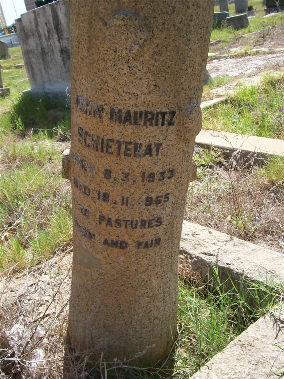 SCHIETEKAT John Mauritz 1933-1965