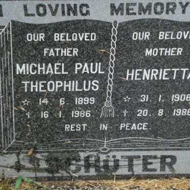SCHUTER Michael Paul Theophilus 1899-1986 &amp; Henrietta 1906-1986