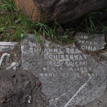 SCHIETEKAT Susanna Francina nee SPIESS 1885-1951