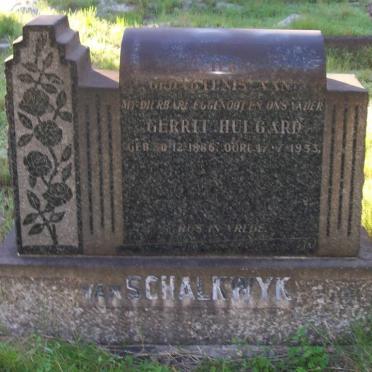 SCHALKWYK Gerrit Hulgard, van 1886-1953