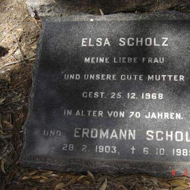 SCHOLTZ Erdmann 1903-1985 &amp; Elsa -1968