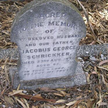 SCHRICKKER Jacobus George -1937