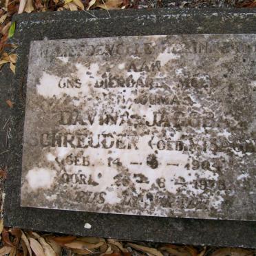 SCHREUDER Davina Jacoba nee VISAGIE 1904-1973