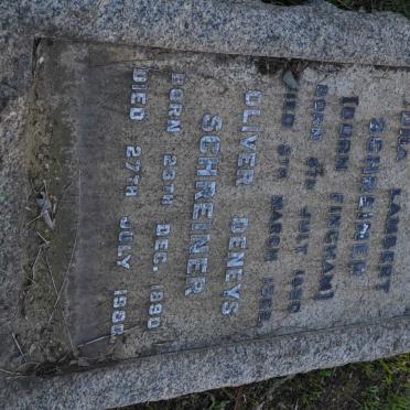 SCHREINER Oliver Deneys 1890-1980 &amp; Edna Lambert FINCHAM 1890-1962 