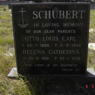 SCHUBERT Otto Louis Carl 1886-1948 &amp; Helena Catherina 1891-1979
