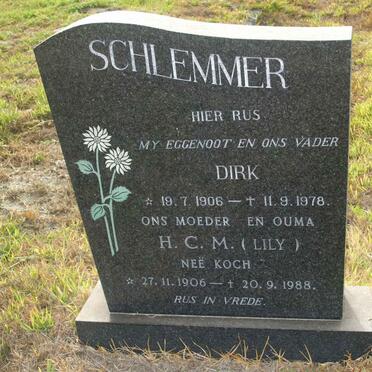 SCHLEMMER Dirk 1906-1978 &amp; H.C.M. KOCH 1906-1988