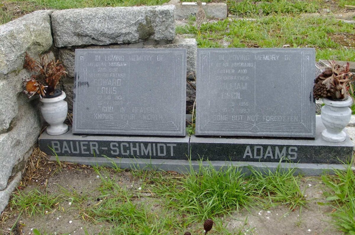 SCHMIDT Edward Louis, BAUER 193?-1993 :: ADAMS William Cecil 1914-1993