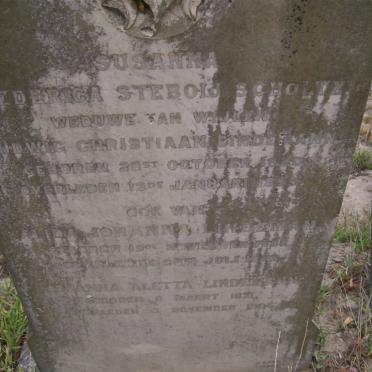 SCHOLTZ Susanna Diederica Steboij -1899 :: LINDEMANN Alida Johanna 1898-? :: LINDEMANN Johanna Aletta  1871-1906